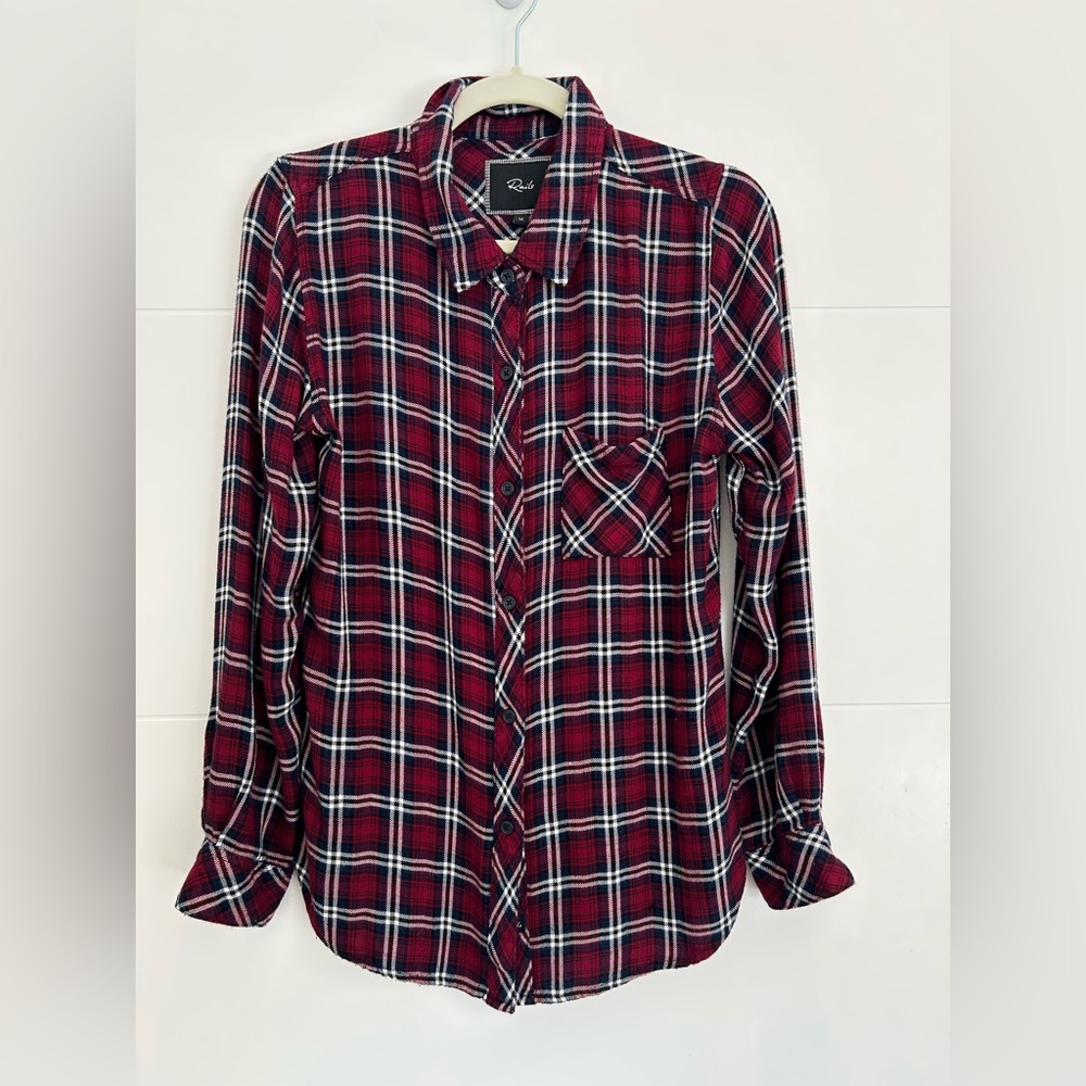 Rails Flannel Plaid Button Down Long Sleeve Shirt Size Medium